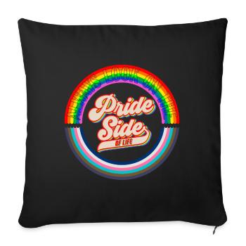 Toujours regarder du côté de la fierté - LGBT - Housse de coussin décorative 45 x 45 cm - noir - Devant