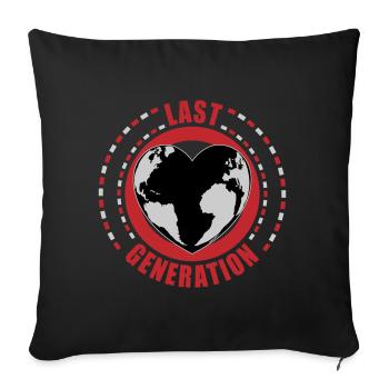 Dernière génération | Couleurs changeantes - Housse de coussin décorative 45 x 45 cm - noir - Devant