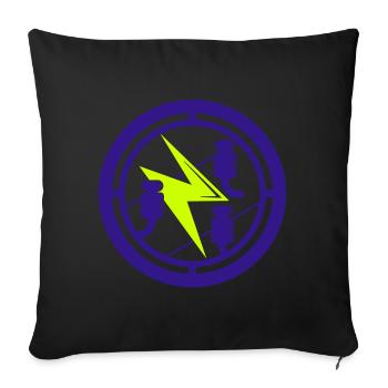 Electricians Guild Coat of Arms | Colors changeable - Sofa pillowcase 17,3'' x 17,3'' (45 x 45 cm) - black - Front