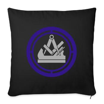 Logo Schreiner Zunft Armoiries | Couleurs changeantes - Housse de coussin décorative 45 x 45 cm - noir - Devant