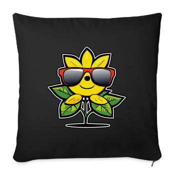 Cartoon Lemon - Sofa pillowcase 17,3'' x 17,3'' (45 x 45 cm) - black - Front