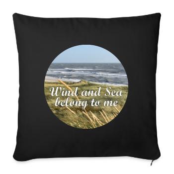 Le vent et la mer, m’appartiennent - Housse de coussin décorative 45 x 45 cm - noir - Devant