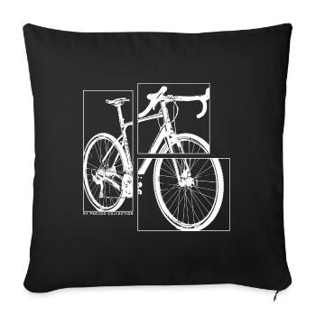 Vélo De Route Vélo Vélo Course Cyclisme Vélo Amour - Housse de coussin décorative 45 x 45 cm - noir - Devant