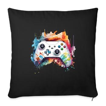 Master Controller - Unique Design! - Sofa pillowcase 17,3'' x 17,3'' (45 x 45 cm) - black - Front