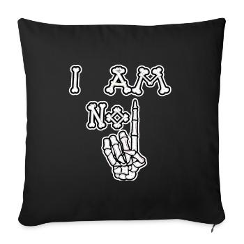 I Am No 1 Bones (Distressed) - Sofa pillowcase 17,3'' x 17,3'' (45 x 45 cm) - black - Front