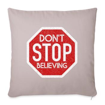 N’ARRÊTEZ PAS DE CROIRE AU GRUNGE BLANC - Housse de coussin décorative 45 x 45 cm - taupe clair - Devant