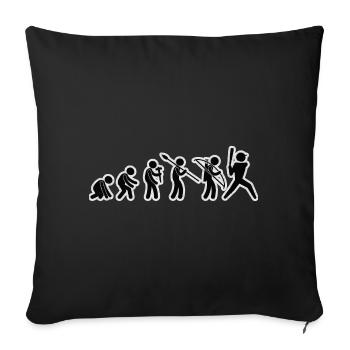 Evolution Baseballer Black Grunge - Sofakissenbezug 45 x 45 cm - Schwarz - Vorne