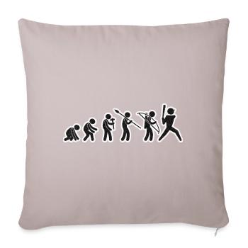 Evolution Baseballer Black Grunge - Sofakissenbezug 45 x 45 cm - helles Taupe - Vorne