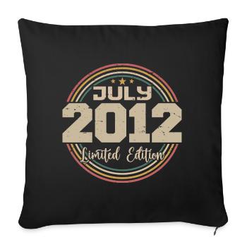 2012 Birthday July 2012 Gift July 2012 - Sofa pillowcase 17,3'' x 17,3'' (45 x 45 cm) - black - Front