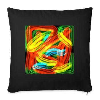 Color Stripes - Sofa pillowcase 17,3'' x 17,3'' (45 x 45 cm) - black - Front