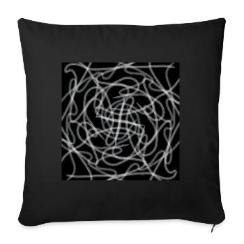 Black and White Abstract Design - Sofa pillowcase 17,3'' x 17,3'' (45 x 45 cm) - black - Front