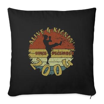 20. Geburtstag Vivant depuis 12/2004 - Housse de coussin décorative 45 x 45 cm - noir - Devant