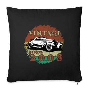 16th Birthday A Classic - Vintage since 2008 - Sofa pillowcase 17,3'' x 17,3'' (45 x 45 cm) - black - Front