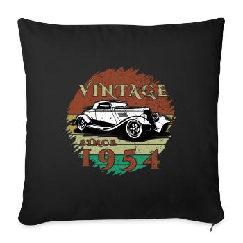 70. Geburtstag Ein Klassiker - Vintage since 1954 - Sofakissenbezug 45 x 45 cm - Schwarz - Vorne