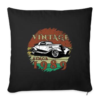 35ème Anniversaire Un Classique - Millésime depuis 1989 - Housse de coussin décorative 45 x 45 cm - noir - Devant