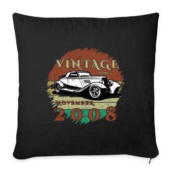 16. Geburtstag - Klassiker - Vintage since 11/2008 - Sofa pillowcase 17,3'' x 17,3'' (45 x 45 cm) - black - Front