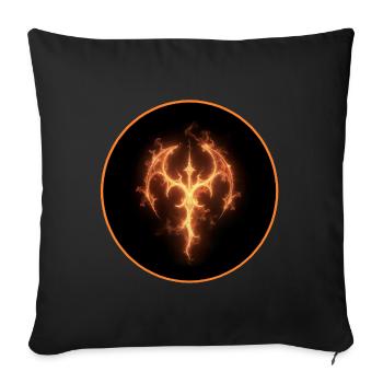 Fire Shield Symbol - Sofa pillowcase 17,3'' x 17,3'' (45 x 45 cm) - black - Front