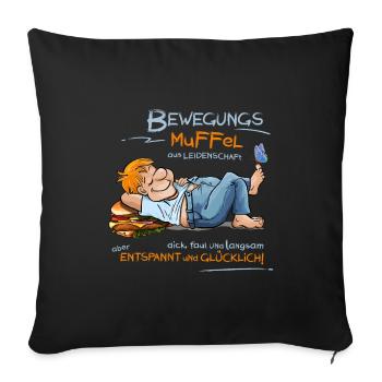 Patates de canapé - Housse de coussin décorative 45 x 45 cm - noir - Devant