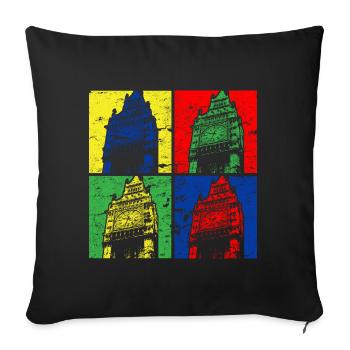 Vintage Big Ben - Sofakissenbezug 45 x 45 cm - Schwarz - Vorne