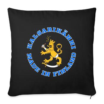 Kalsarikänni - Fabriqué en Finlande - Housse de coussin décorative 45 x 45 cm - noir - Devant