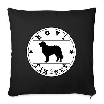 Hovified Hovawart dog saying infected dog - Sofa pillowcase 17,3'' x 17,3'' (45 x 45 cm) - black - Front