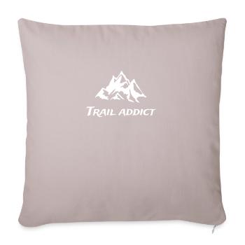 Trail addict - Sofa pillowcase 17,3'' x 17,3'' (45 x 45 cm) - light taupe - Front