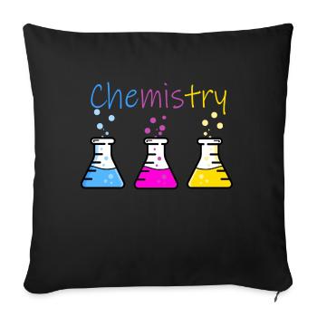 Chemistry - Fantastic desing! :) - Sofa pillowcase 17,3'' x 17,3'' (45 x 45 cm) - black - Front