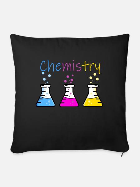 Chemie - Fantastisches Desing! :) - Sofakissenbezug 45 x 45 cm - Schwarz