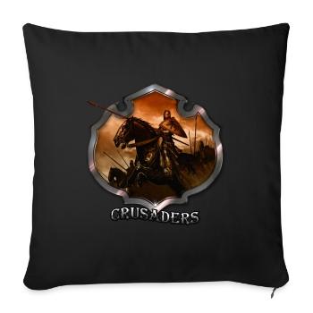 Crusades.3 - Sofa pillowcase 17,3'' x 17,3'' (45 x 45 cm) - black - Front