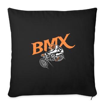 BMX race - Sofa pillowcase 17,3'' x 17,3'' (45 x 45 cm) - black - Front