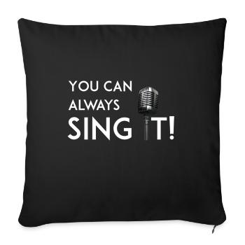 Sing it - Sofa pillowcase 17,3'' x 17,3'' (45 x 45 cm) - black - Front