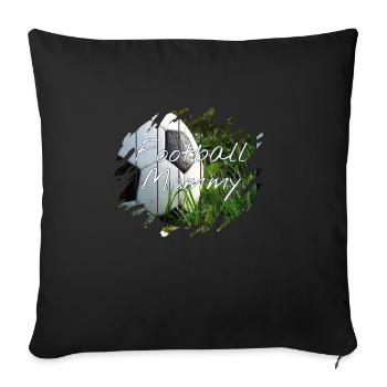 Football Mom - Sofa pillowcase 17,3'' x 17,3'' (45 x 45 cm) - black - Front