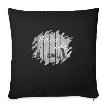 Band - Sofa pillowcase 17,3'' x 17,3'' (45 x 45 cm) - black - Front