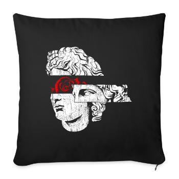 Kunst Klassische ästhetische Grafik - Sofakissenbezug 45 x 45 cm - Schwarz - Vorne