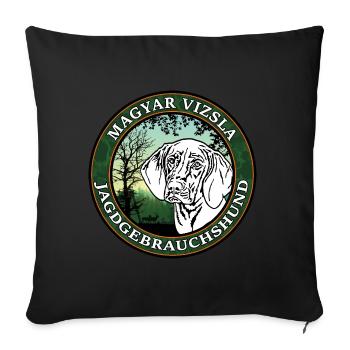 Magyar Vizsla Jagdgebrauchshund - Sofakissenbezug 45 x 45 cm - Schwarz - Vorne