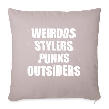 Weird Weirdo Weirdos Graphique - Housse de coussin décorative 45 x 45 cm - taupe clair - Devant