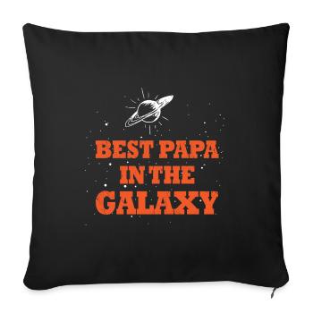 Bester Vater in der Galaxie - Sofakissenbezug 45 x 45 cm - Schwarz - Vorne