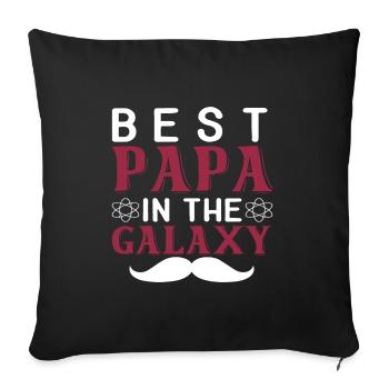 Bester Vater in der Galaxie - Sofakissenbezug 45 x 45 cm - Schwarz - Vorne