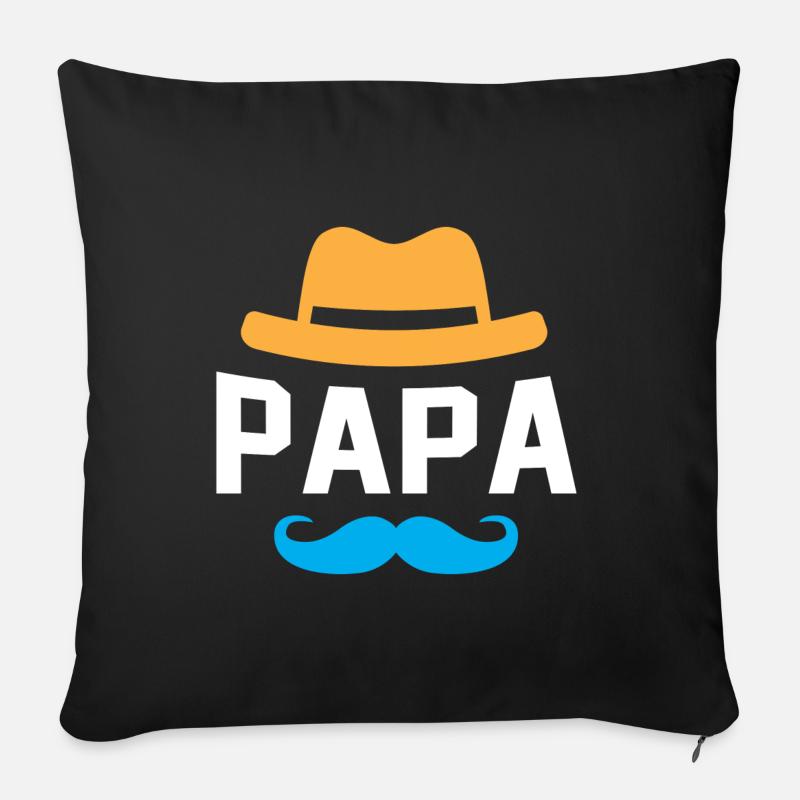 NONNO - Copricuscino per divano, 45 x 45 cm - nero