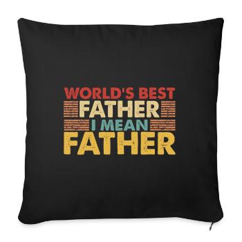 Weltweit bester Farter Mid-Range Dad- Funny Dads - Sofakissenbezug 45 x 45 cm - Schwarz - Vorne