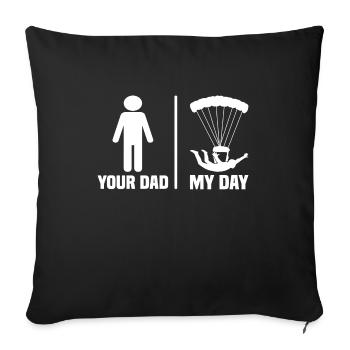 Father - father - father - my father - Sofa pillowcase 17,3'' x 17,3'' (45 x 45 cm) - black - Front