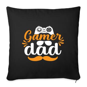 FATHER S DAY Gamer - Sofa pillowcase 17,3'' x 17,3'' (45 x 45 cm) - black - Front