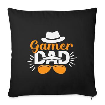 FATHER S DAY Gamer - Sofa pillowcase 17,3'' x 17,3'' (45 x 45 cm) - black - Front