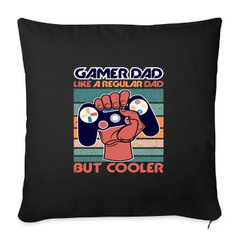 FATHER S DAY Gamer - Sofa pillowcase 17,3'' x 17,3'' (45 x 45 cm) - black - Front