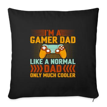 FATHER S DAY Gamer - Sofa pillowcase 17,3'' x 17,3'' (45 x 45 cm) - black - Front