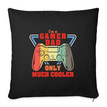 FATHER S DAY Gamer - Sofa pillowcase 17,3'' x 17,3'' (45 x 45 cm) - black - Front