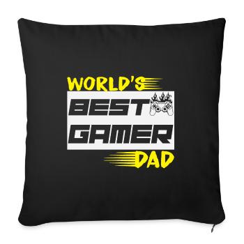 FATHER S DAY Gamer - Sofa pillowcase 17,3'' x 17,3'' (45 x 45 cm) - black - Front