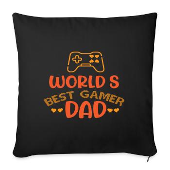 FATHER S DAY Gamer - Sofa pillowcase 17,3'' x 17,3'' (45 x 45 cm) - black - Front