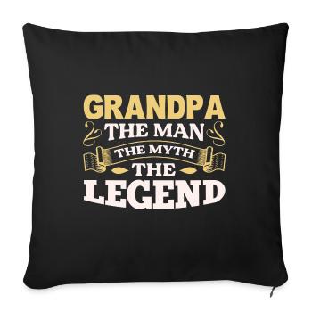 OPA MAN MASS LEGENDE - Sofakissenbezug 45 x 45 cm - Schwarz - Vorne