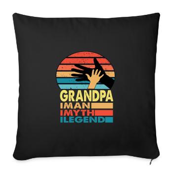 OPA MAN MASS LEGENDE - Sofakissenbezug 45 x 45 cm - Schwarz - Vorne
